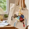 Colorful pizza-shaped plush pendant, cute kitchen decoration, car hanging keychain details Picture
